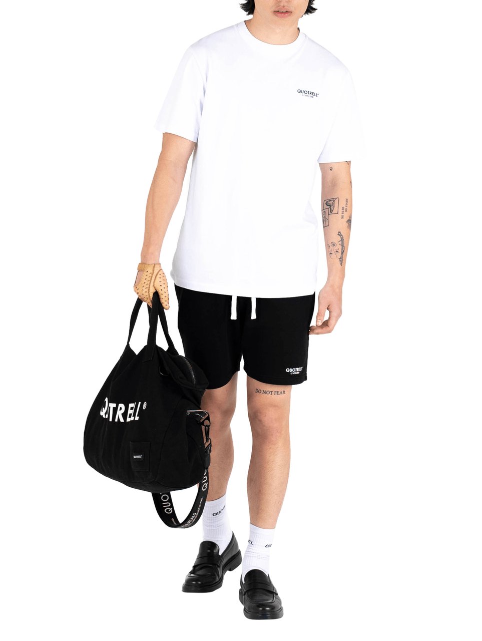 Quotrell L'atelier T-shirt | White/black Wit