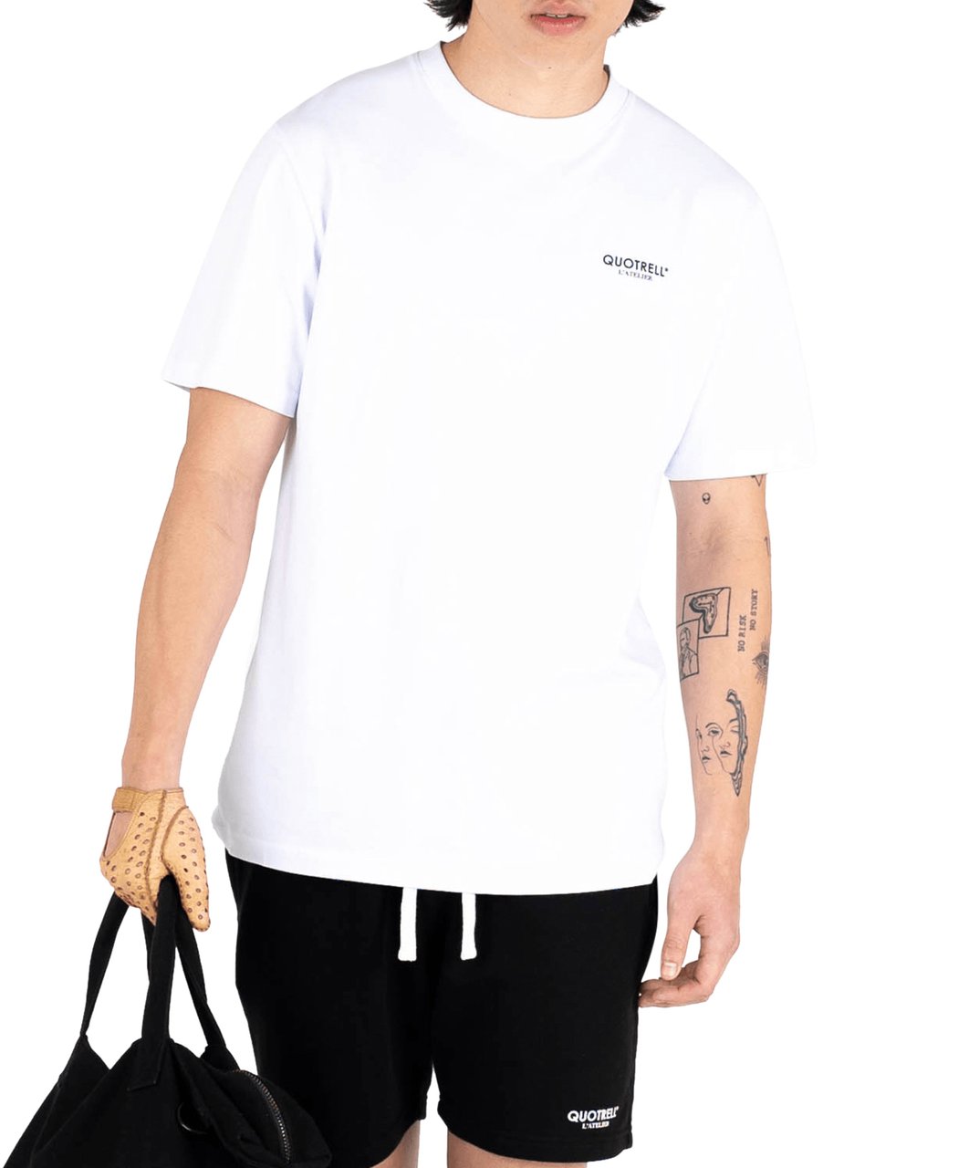 Quotrell L'atelier T-shirt | White/black Wit