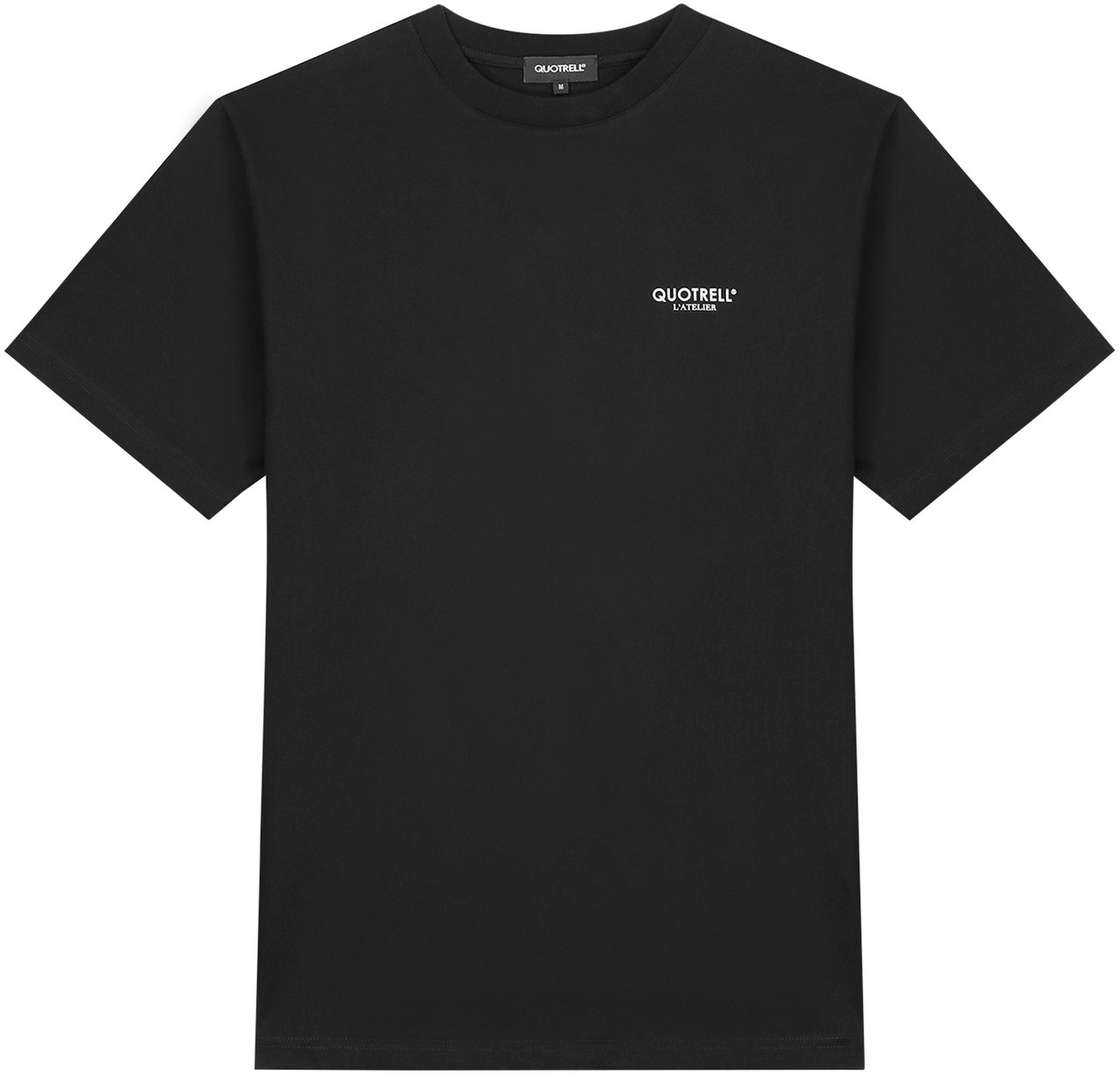 Quotrell L'atelier T-shirt | Black/beige Zwart