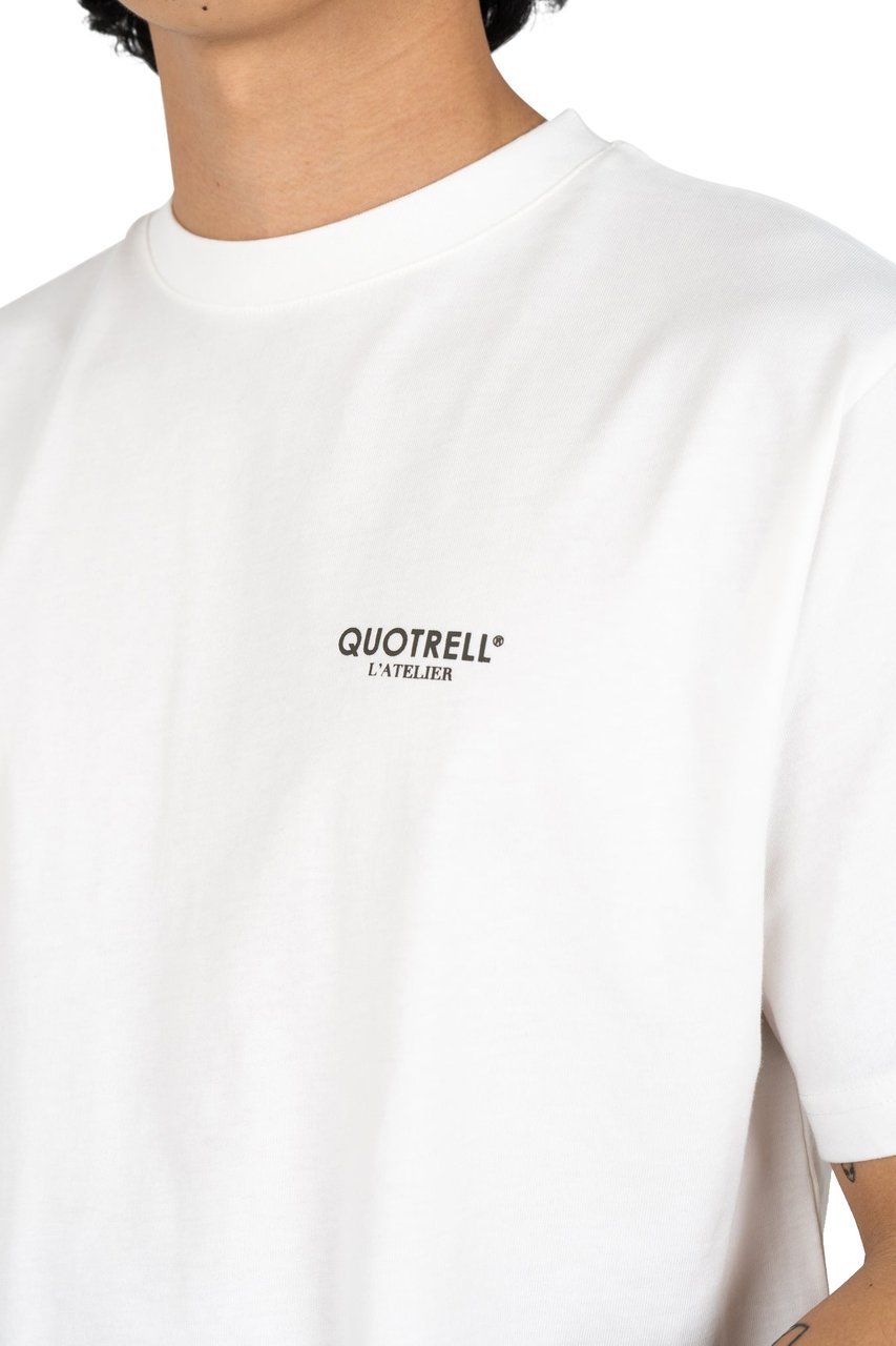 Quotrell L'atelier T-shirt | Off White/brown Wit