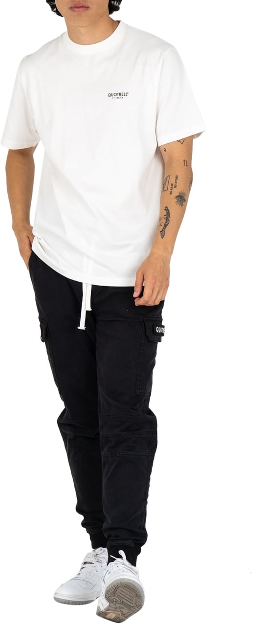 Quotrell L'atelier T-shirt | White/army Wit