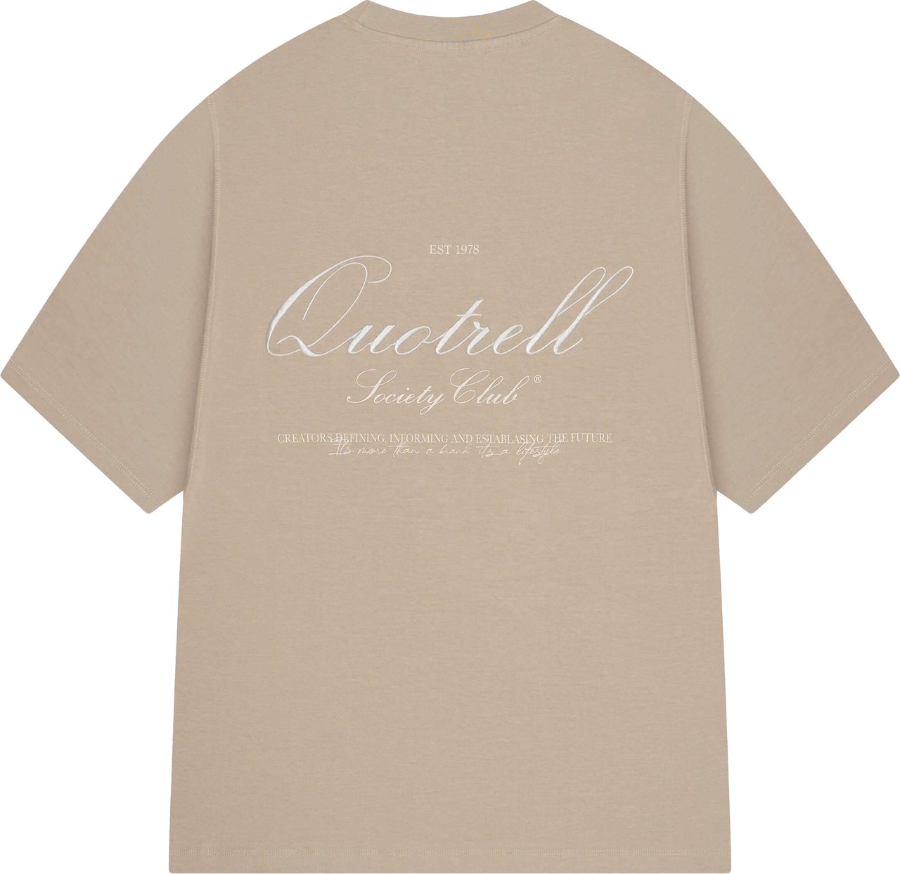 Quotrell Creators Tee | Greige/off White Beige