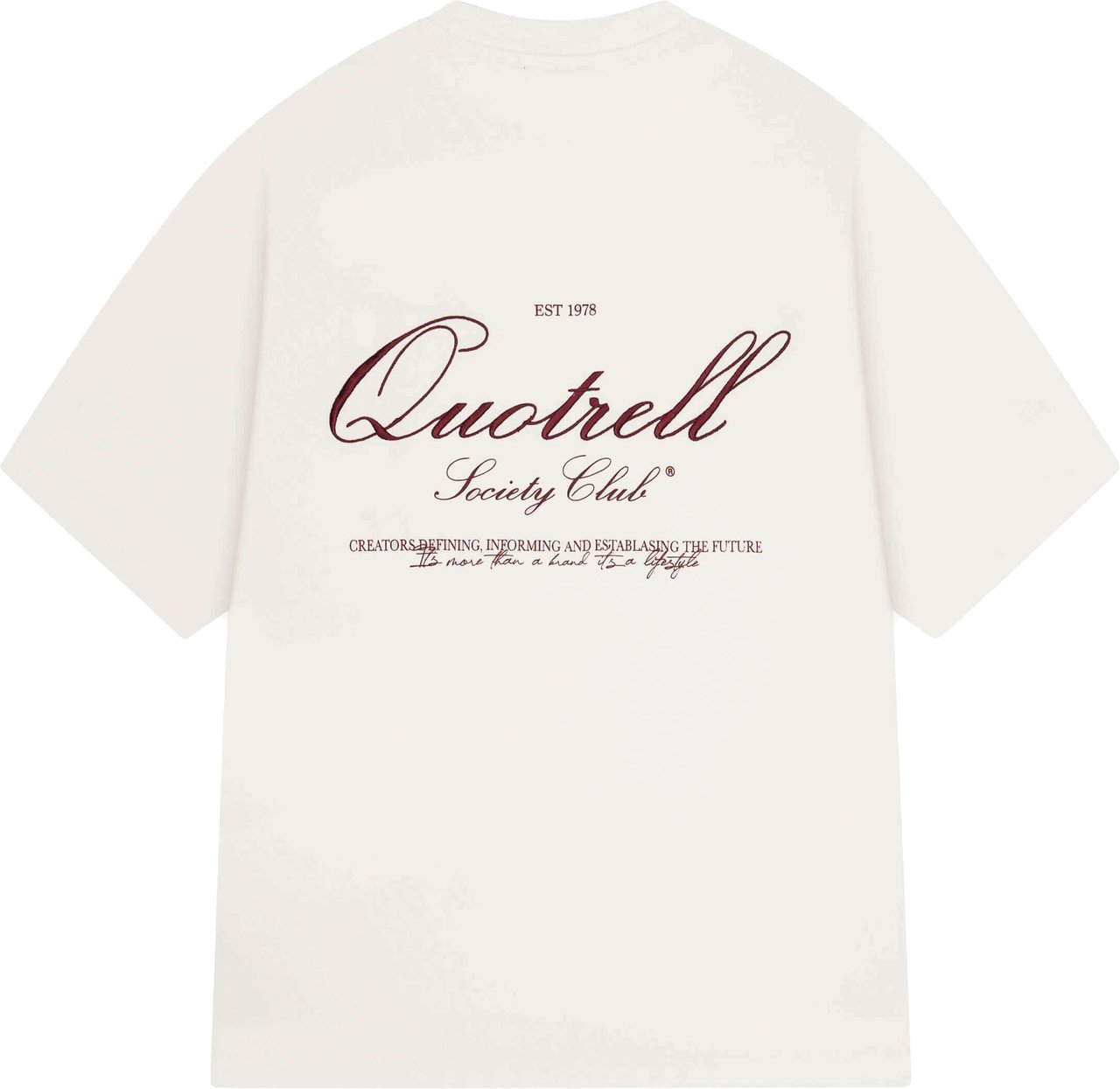 Quotrell Creators Tee | Off White/red Wit