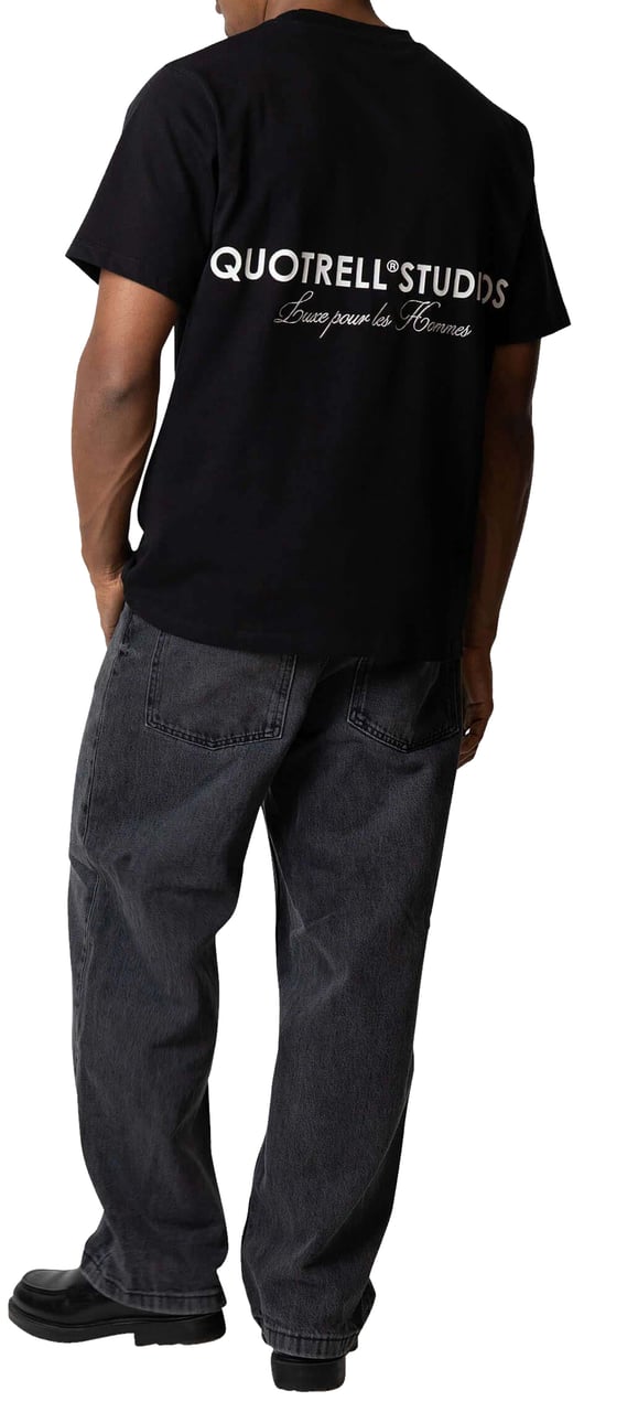 Quotrell Studios Tee | Black/white Zwart