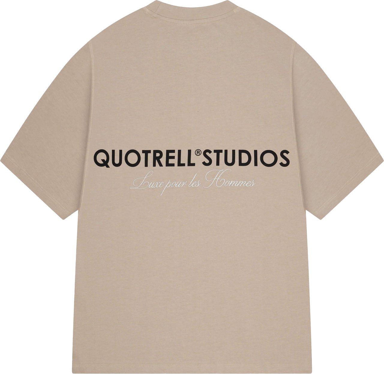 Quotrell Studios Tee | Greige/off White Beige