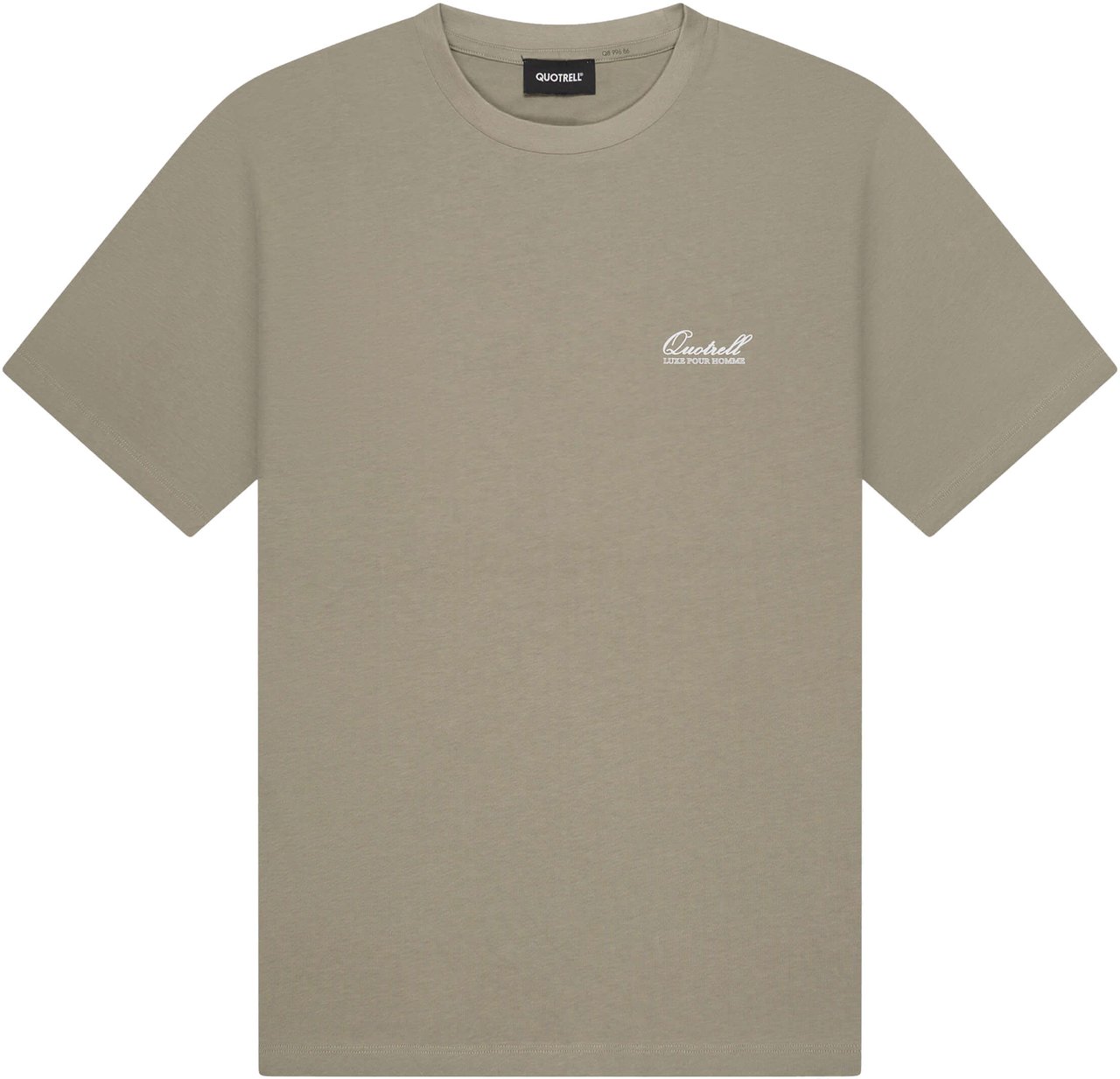Quotrell Damson Tee | Faded Olive/white Groen