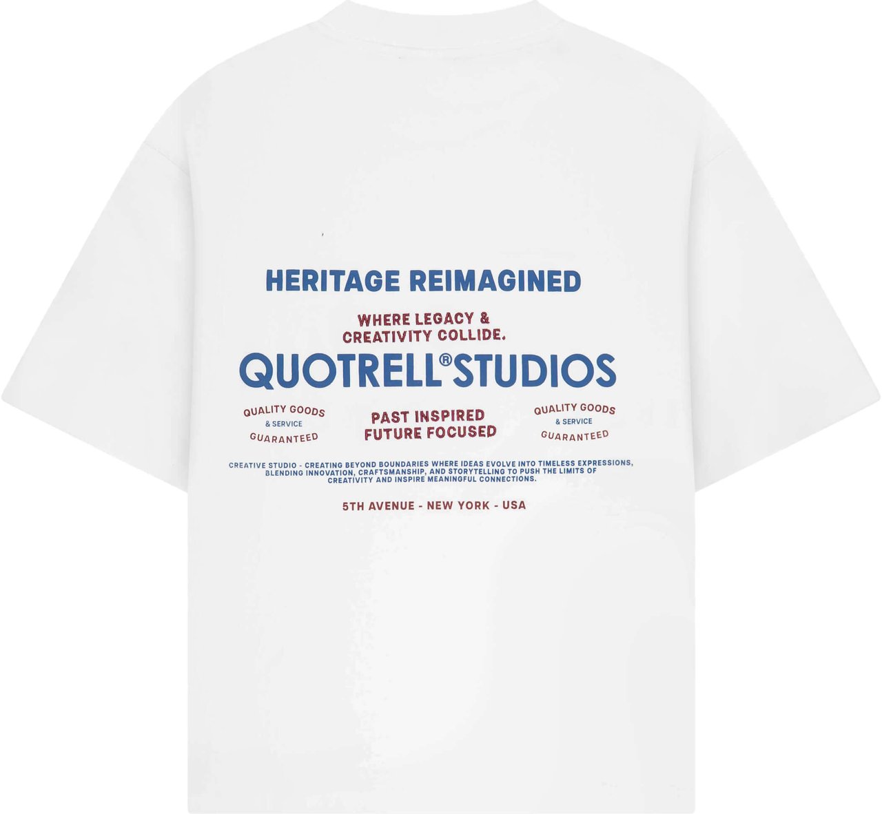 Quotrell Heritage Tee | White/red Wit