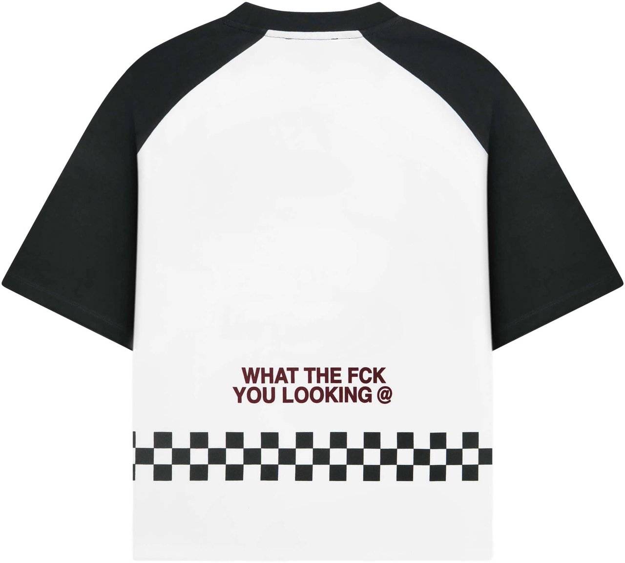 Quotrell Emilio Boxy Tee | White/black Wit