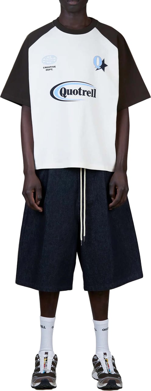 Quotrell Emilio Boxy Tee | Brown/light Blue Bruin