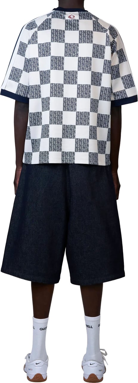 Quotrell Jayden Tee | Off White/navy Wit