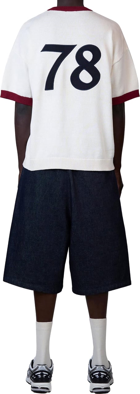 Quotrell Sal Knitted Tee | Creme/red Beige