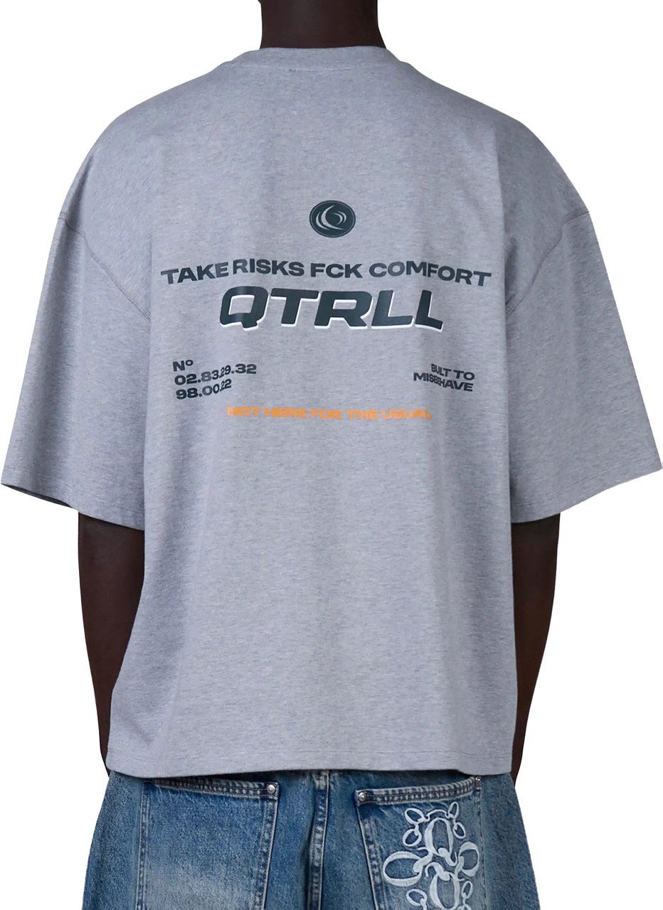 Quotrell Risk Tee | Grey Melee/petrol Grijs