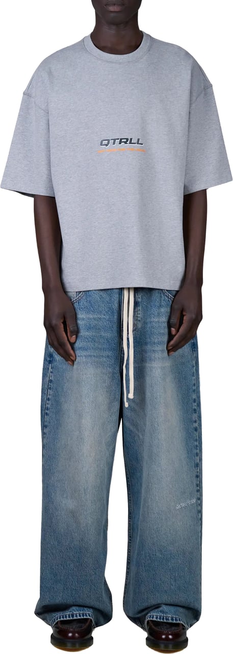 Quotrell Risk Tee | Grey Melee/petrol Grijs