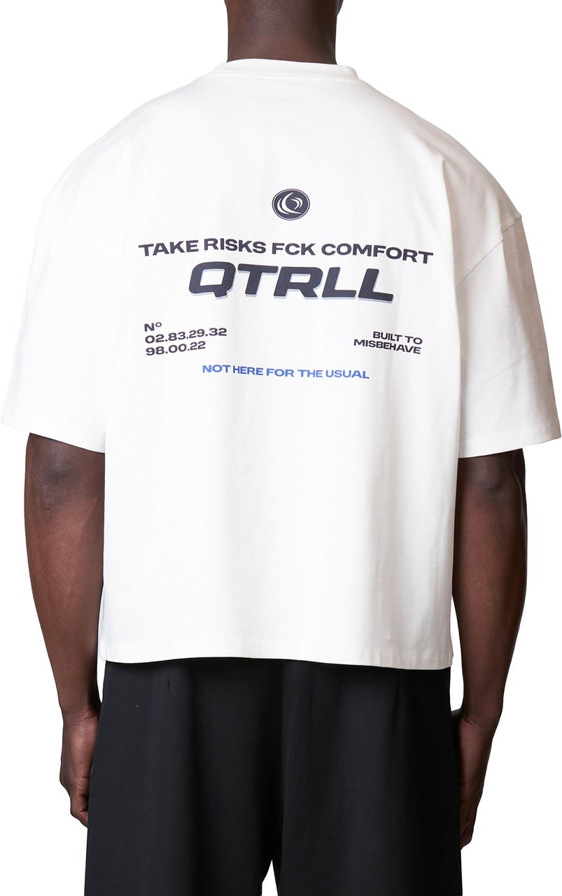 Quotrell Risk Tee | White/navy Wit