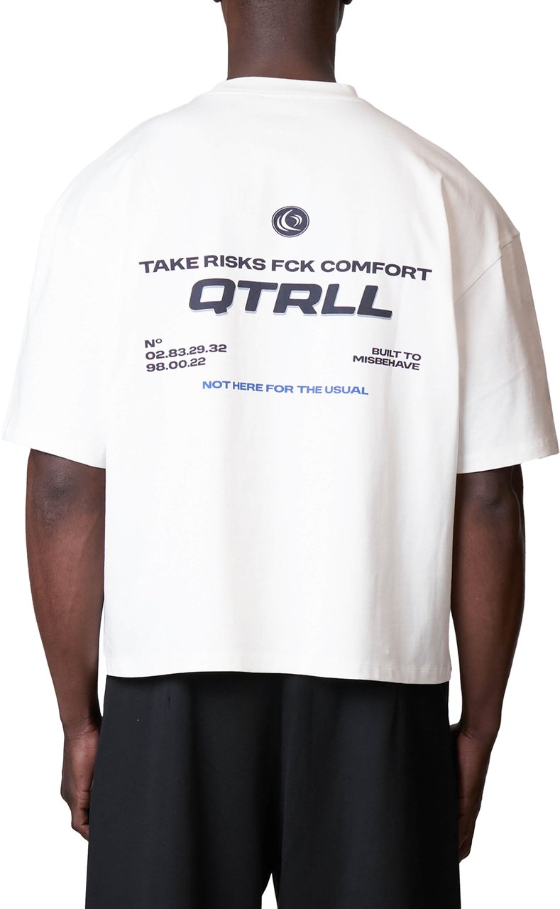 Quotrell Risk Tee | White/navy Wit