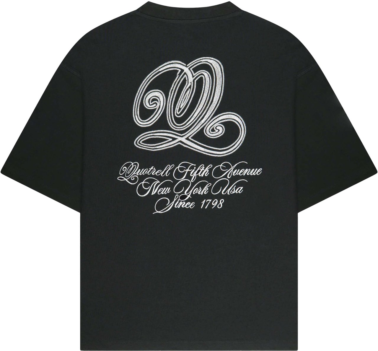 Quotrell Chain Tee | Black/white Zwart
