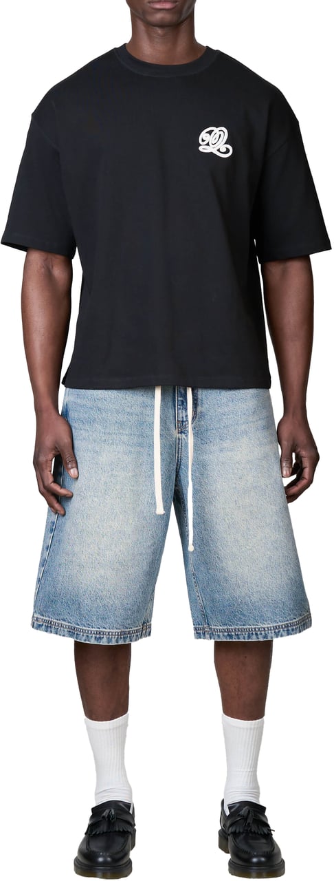 Quotrell Chain Tee | Black/white Zwart