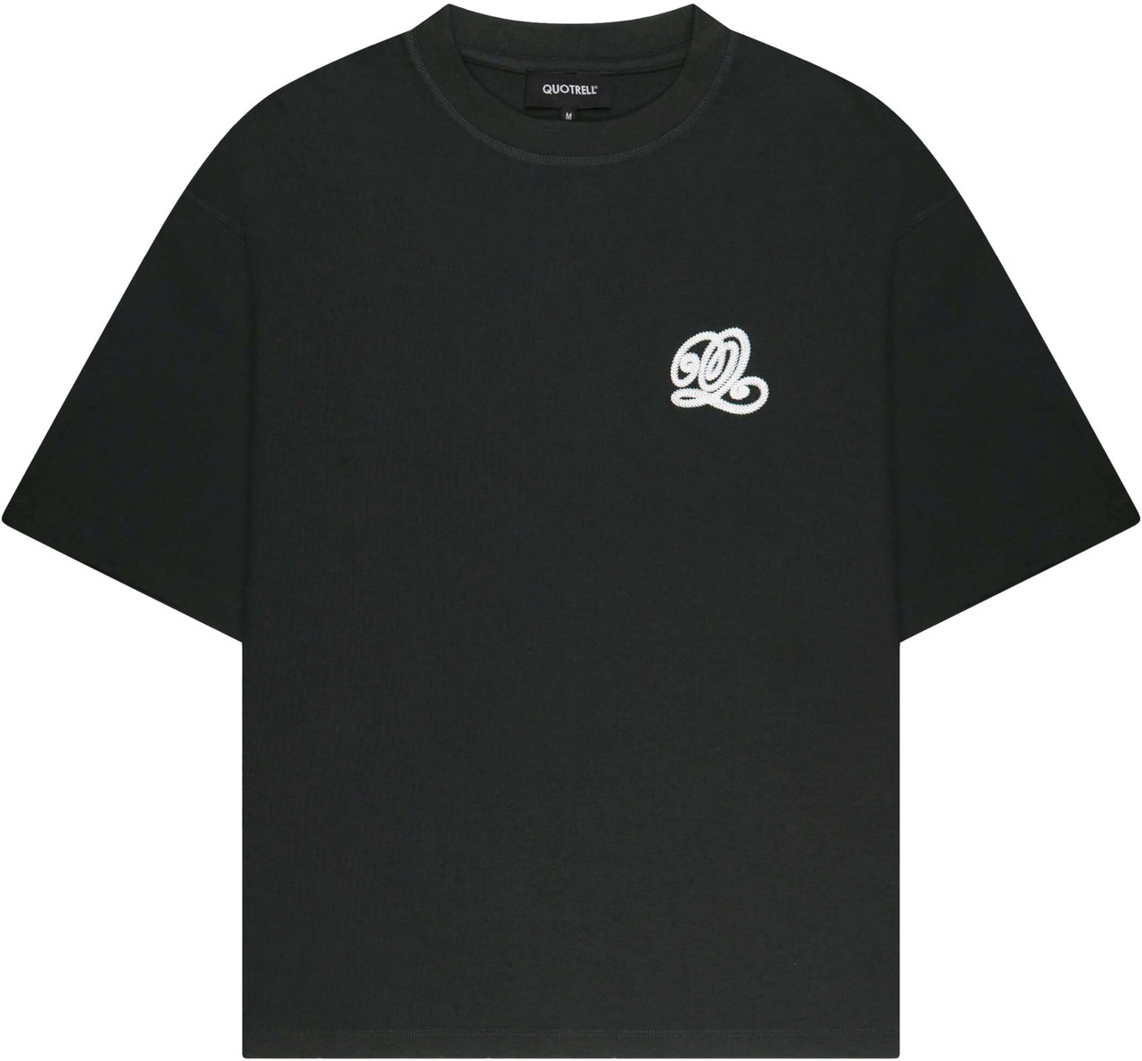 Quotrell Chain Tee | Black/white Zwart