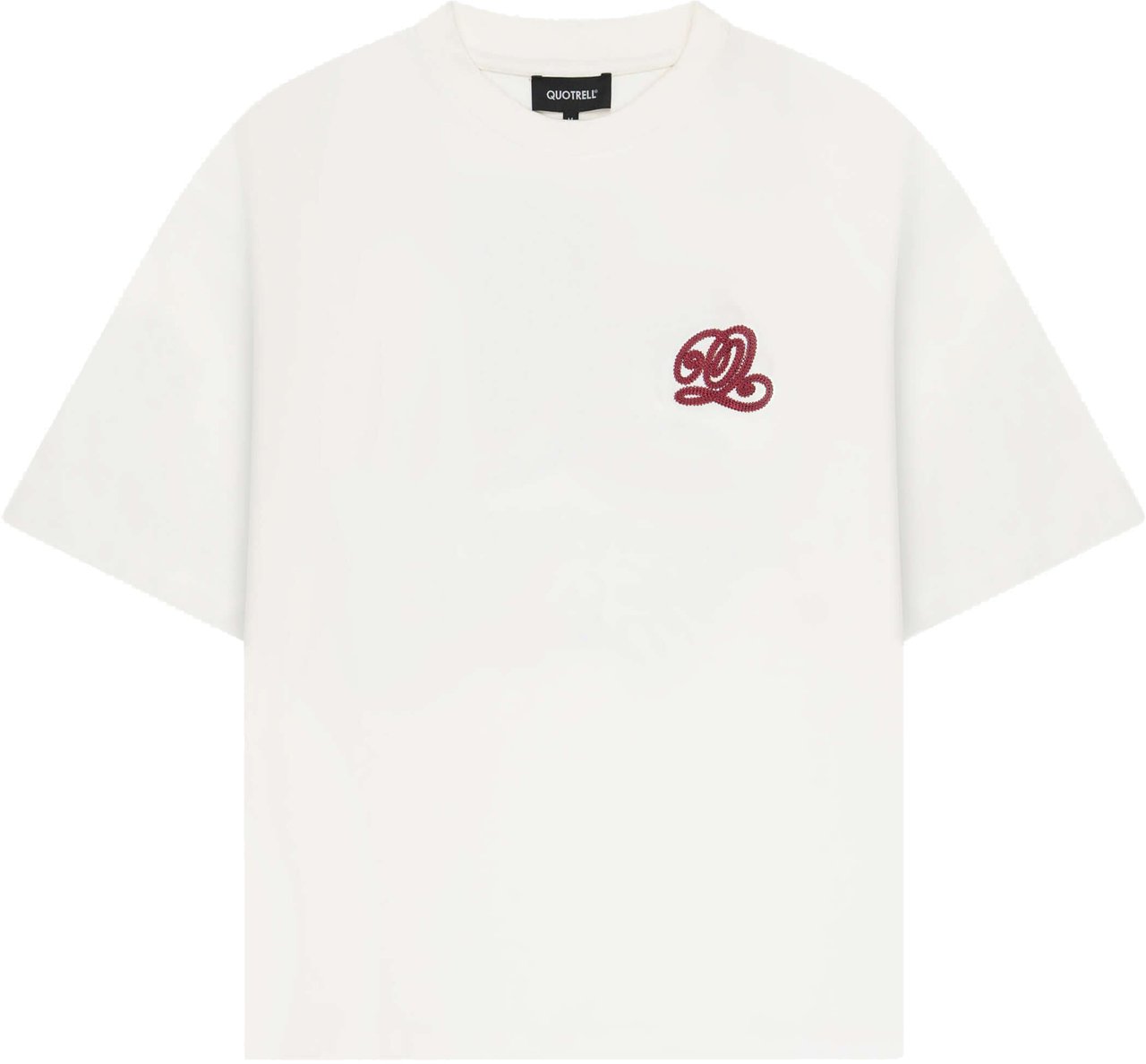 Quotrell Chain Tee | Off White/red Wit