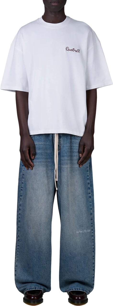 Quotrell Lasso Tee | White/red Wit