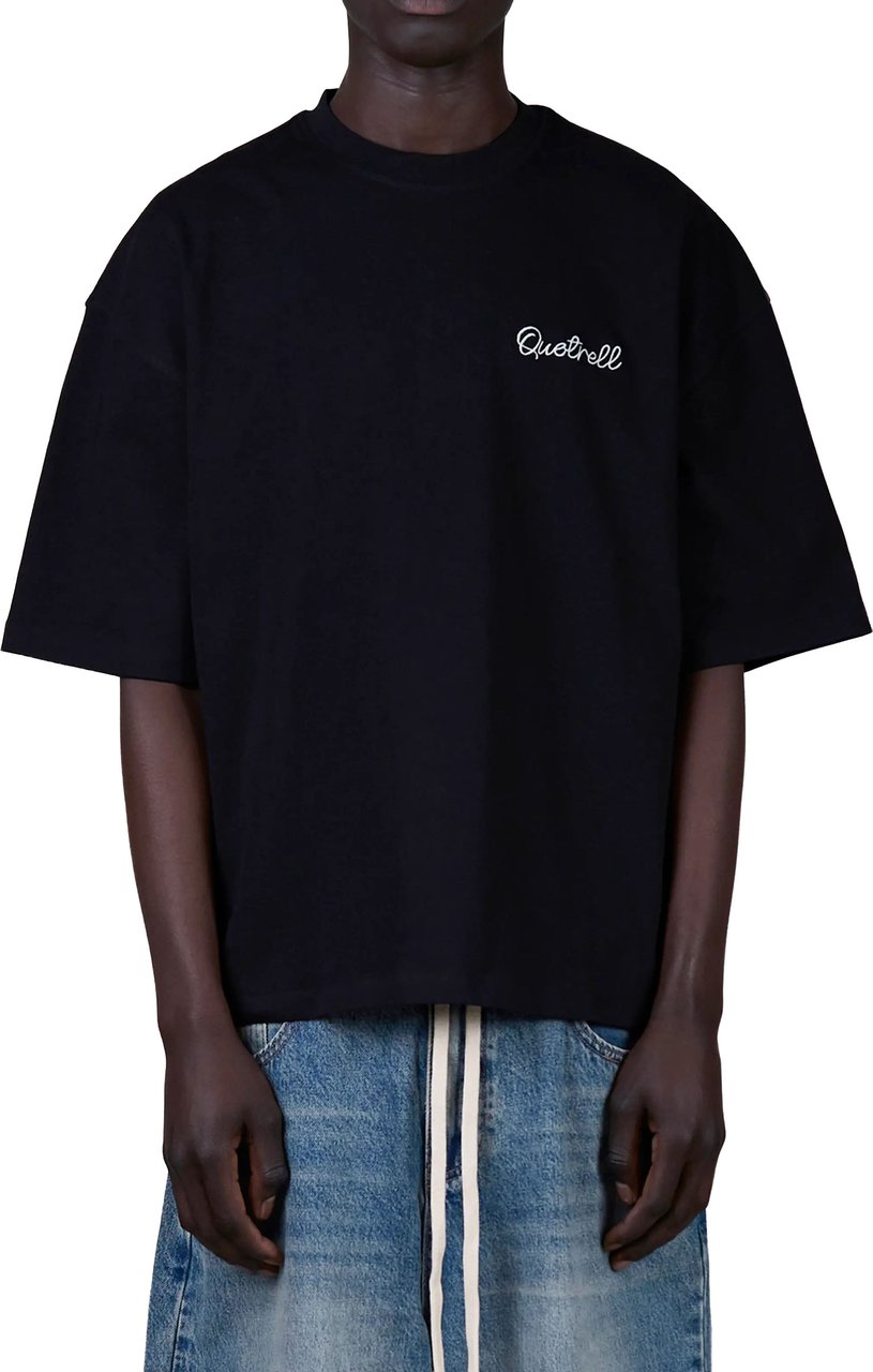 Quotrell Lasso Tee | Black/white Zwart
