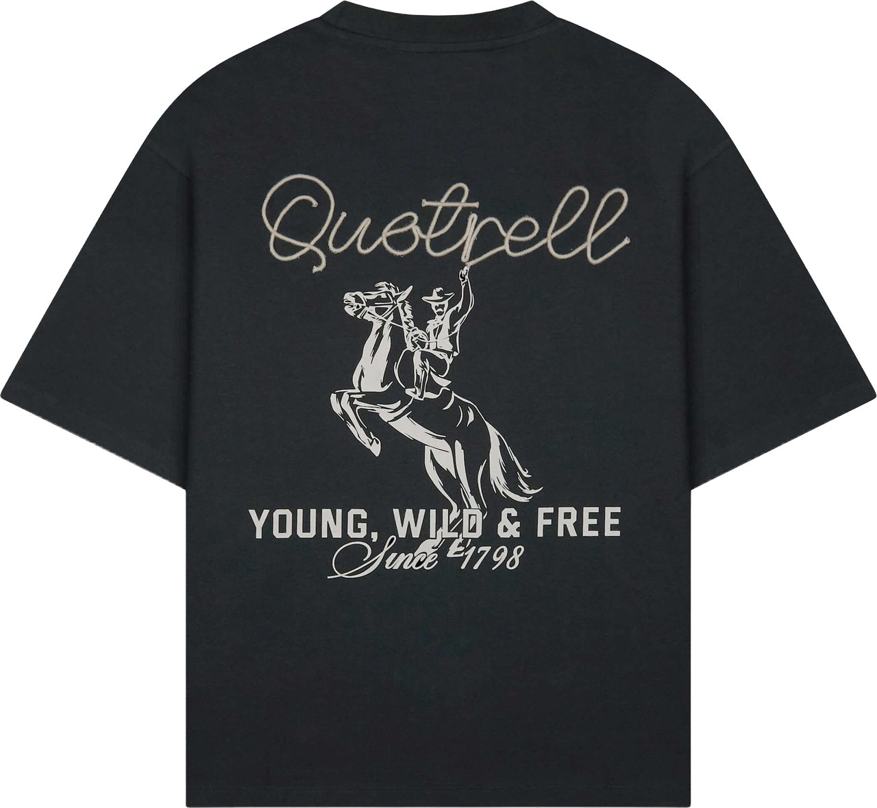 Quotrell Lasso Tee | Black/white Zwart