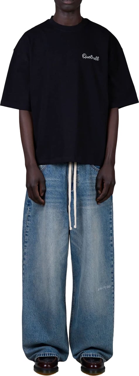 Quotrell Lasso Tee | Black/white Zwart