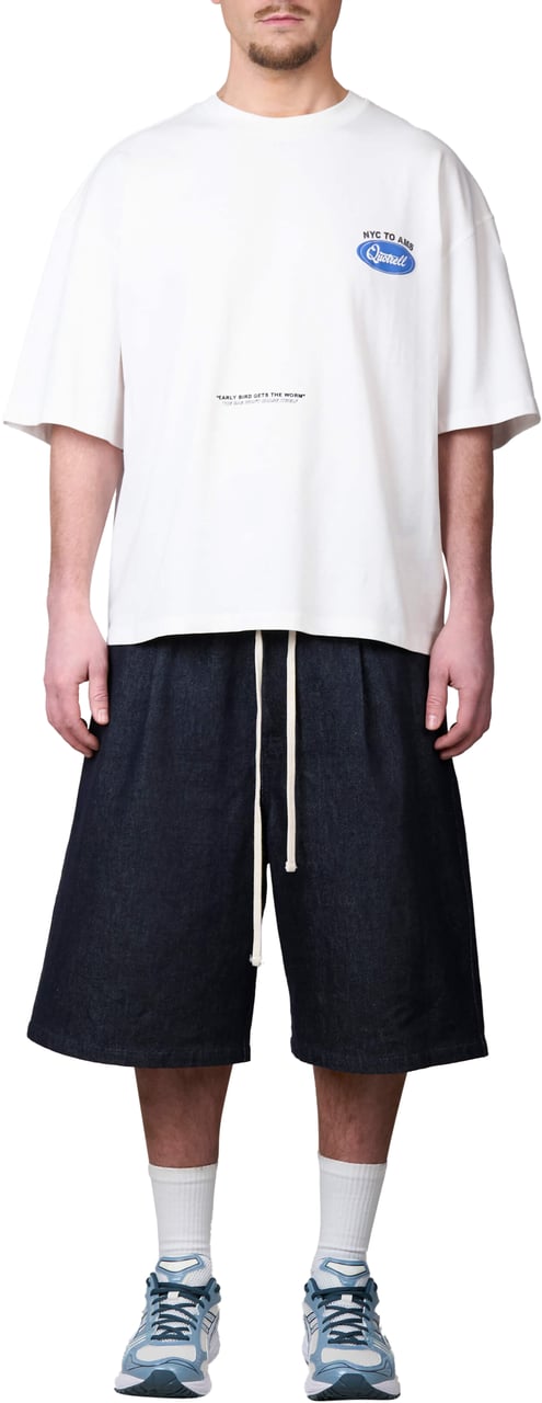 Quotrell Hustlers Tee | White/blue Wit