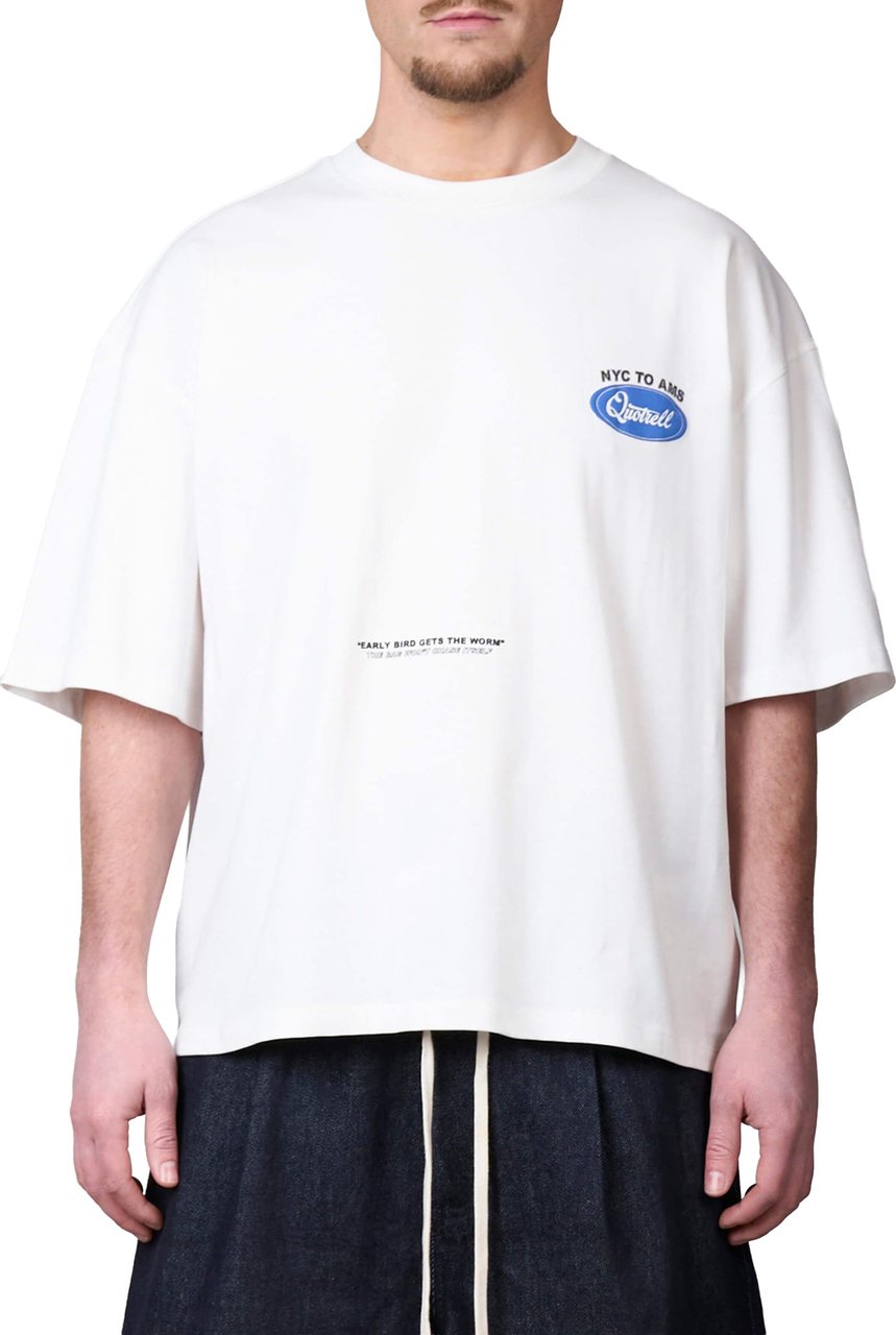 Quotrell Hustlers Tee | White/blue Wit