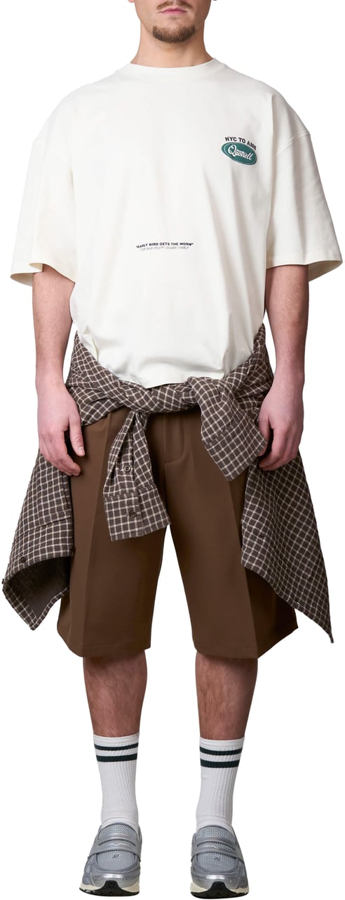 Quotrell Hustlers Tee | Off White/teal Wit