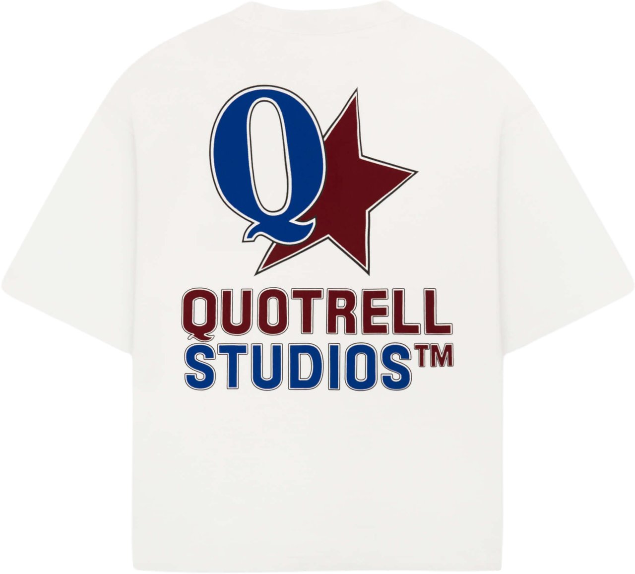 Quotrell Carmine Tee | White/blue Wit