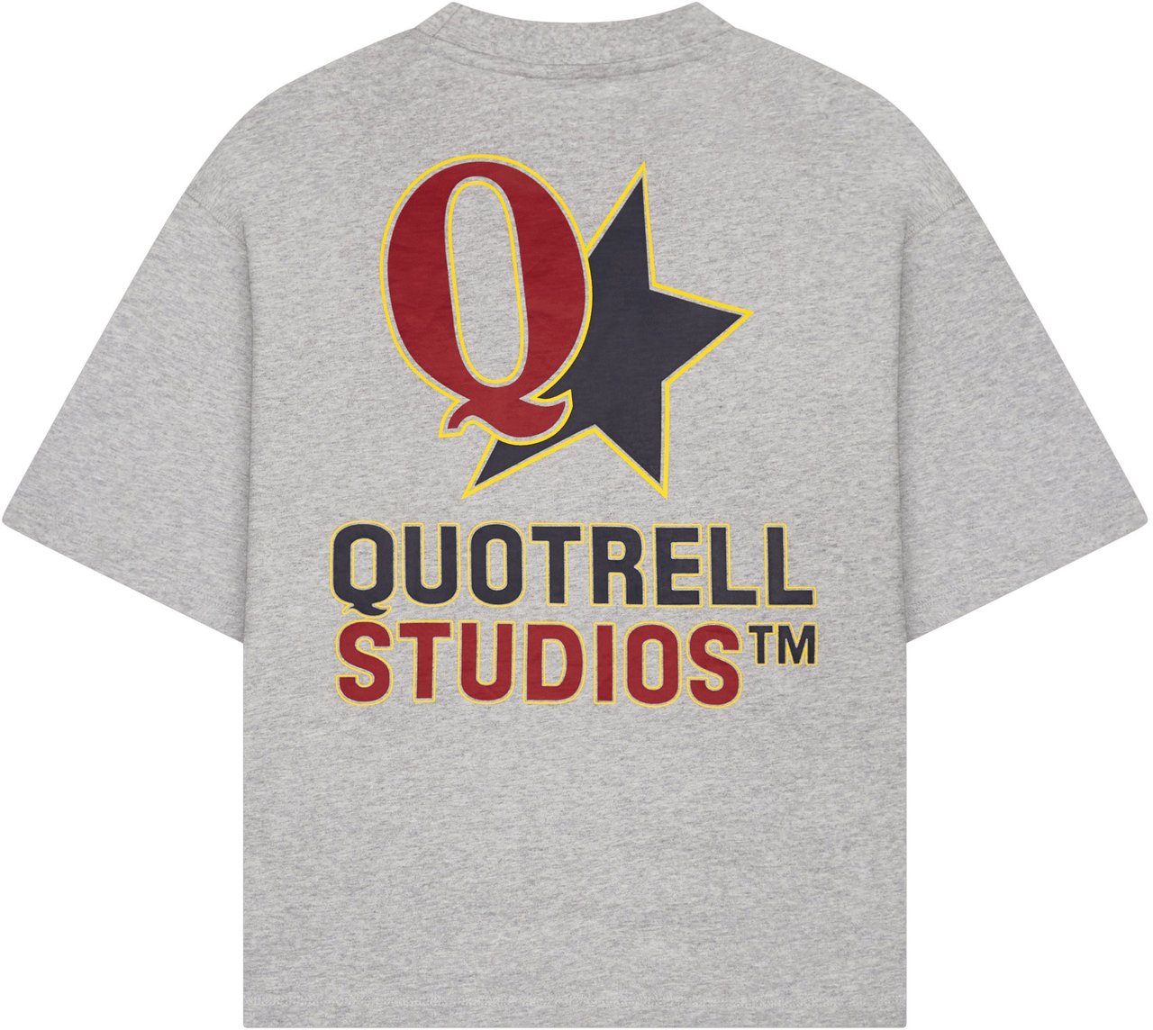 Quotrell Carmine Tee | Grey Melee/navy Grijs