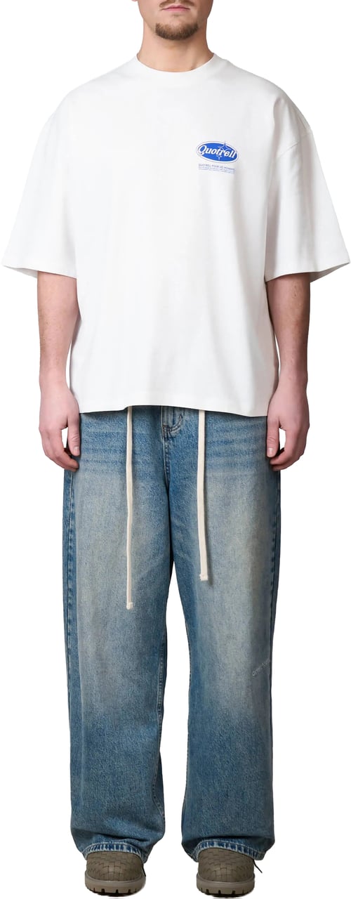 Quotrell Santiago Tee | White/blue Wit