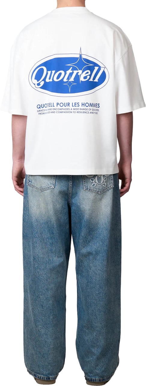Quotrell Santiago Tee | White/blue Wit