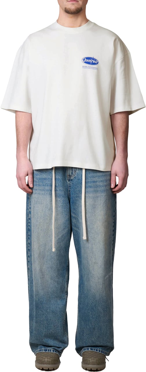 Quotrell Santiago Tee | White/blue Wit