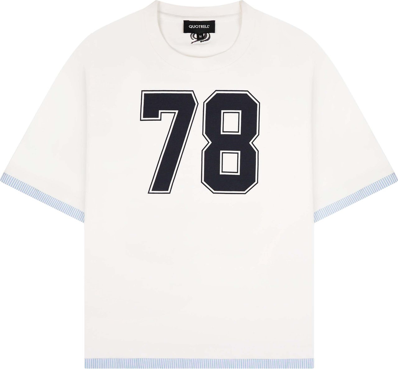 Quotrell 78 T-shirt | White/navy Wit
