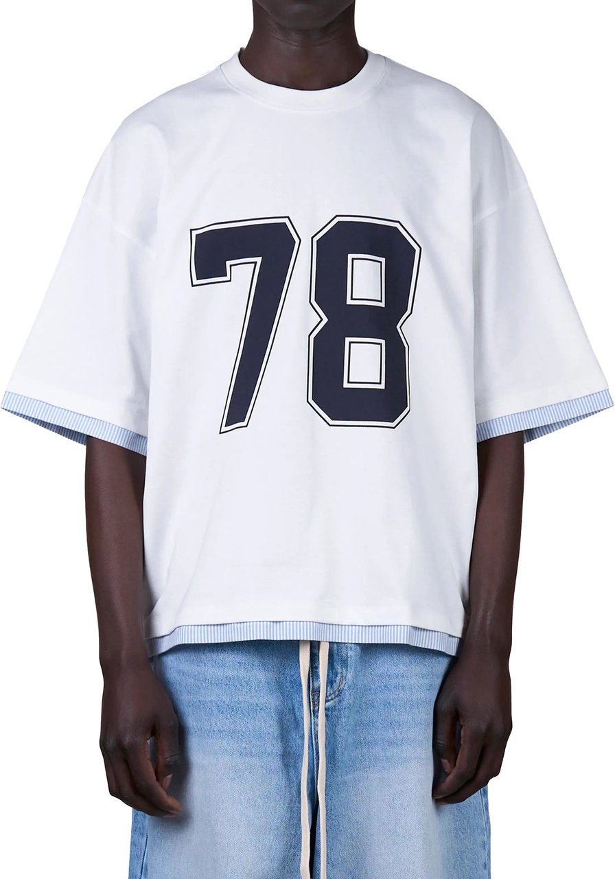 Quotrell 78 T-shirt | White/navy Wit