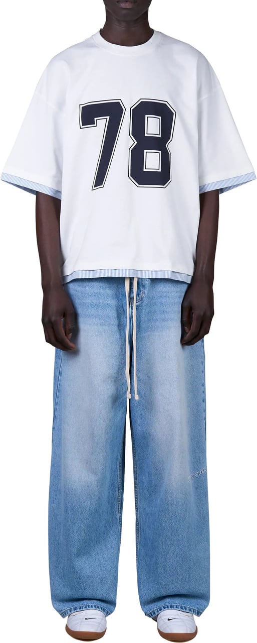 Quotrell 78 T-shirt | White/navy Wit
