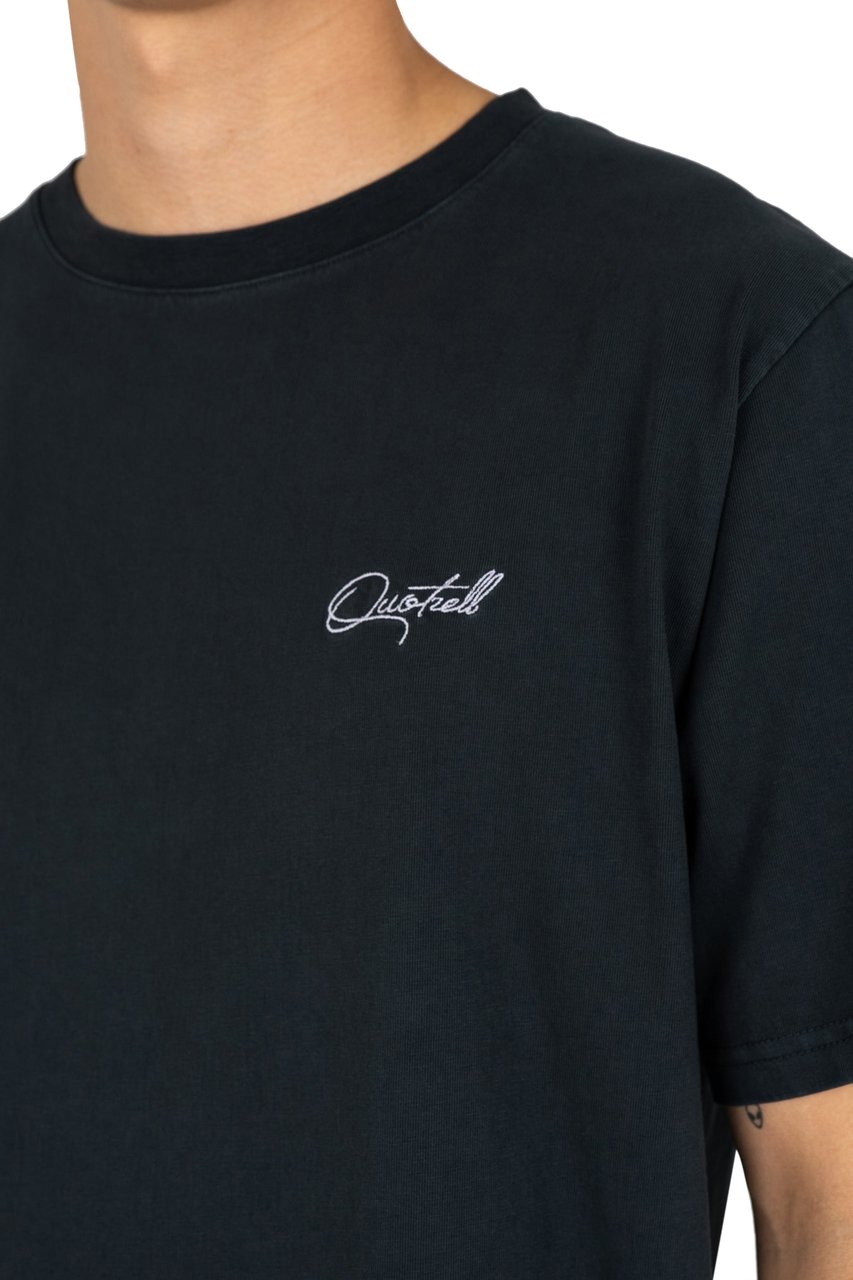 Quotrell Bologna T-shirt | Anthracite/white Zwart