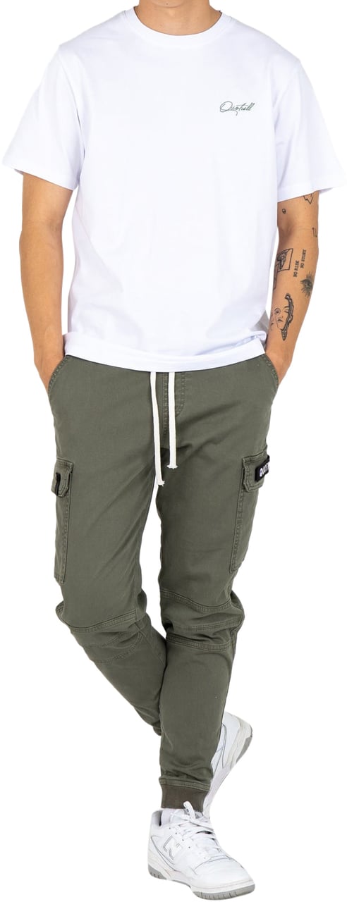 Quotrell Bologna T-shirt | White/army Wit