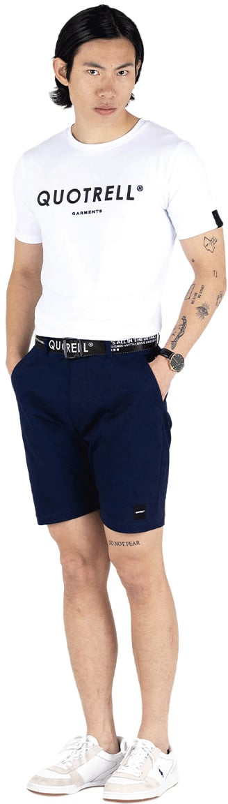 Quotrell Basic Garments T-shirt | White/black Wit