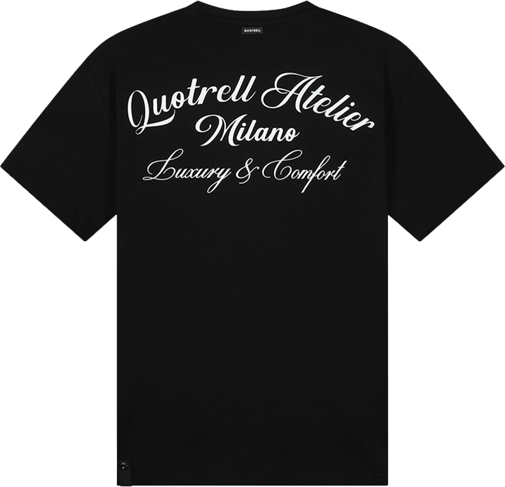 Quotrell Atelier Milano Tee | Black/white Zwart