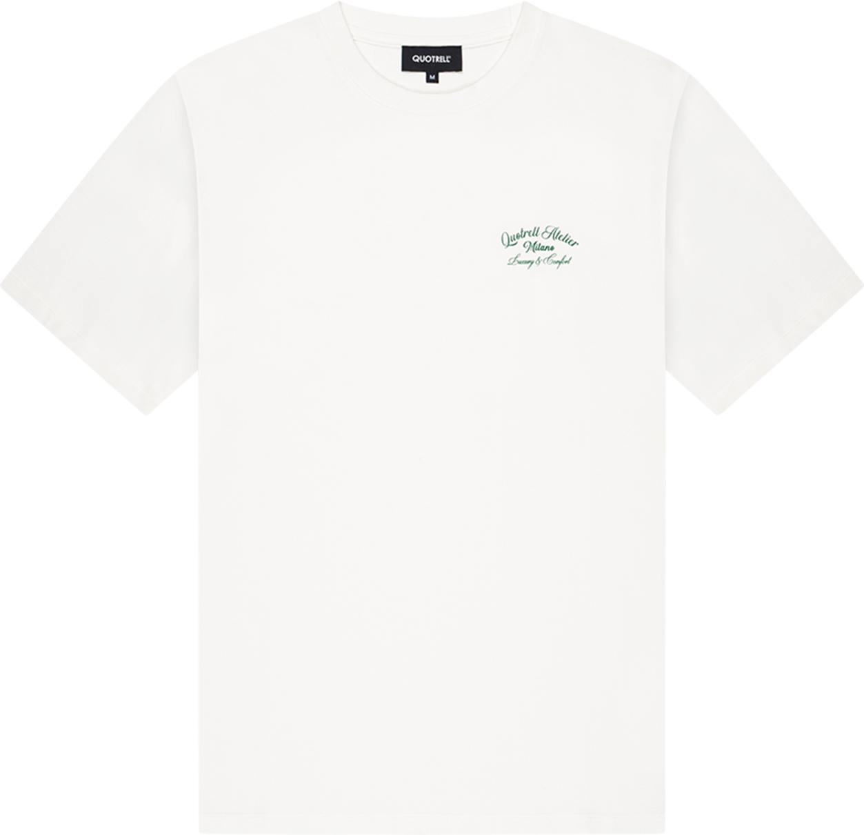 Quotrell Atelier Milano Tee | Off White/green Wit