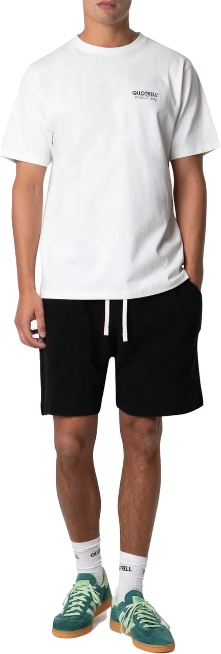 Quotrell Engine T-shirt | White/black Wit
