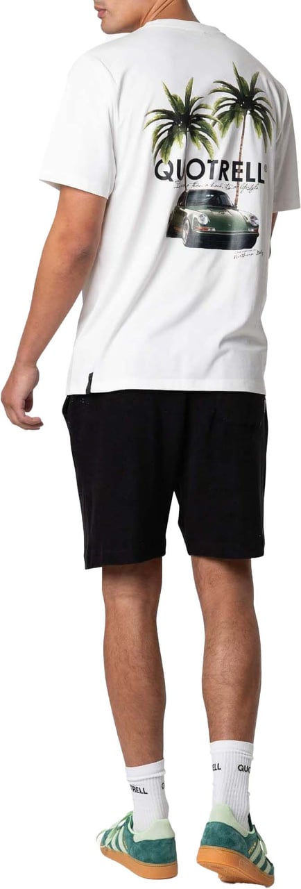 Quotrell Engine T-shirt | White/black Wit