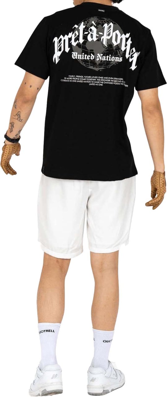 Quotrell Global Unity T-shirt | Black/white Zwart