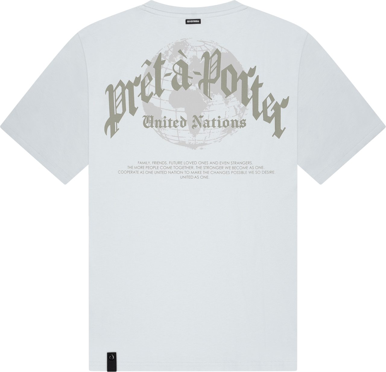 Quotrell Global Unity T-shirt | Light Blue/grey Blauw