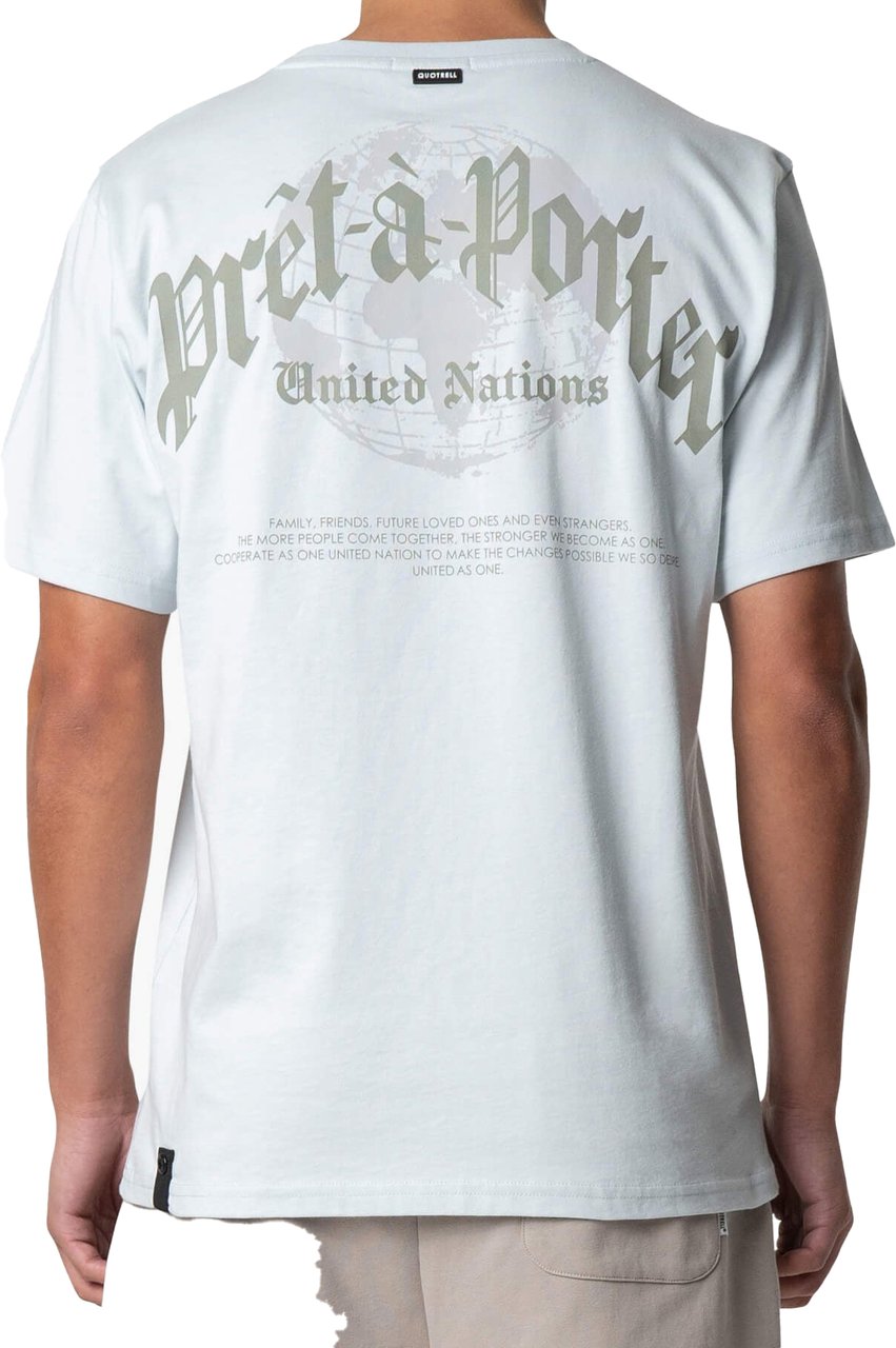 Quotrell Global Unity T-shirt | Light Blue/grey Blauw
