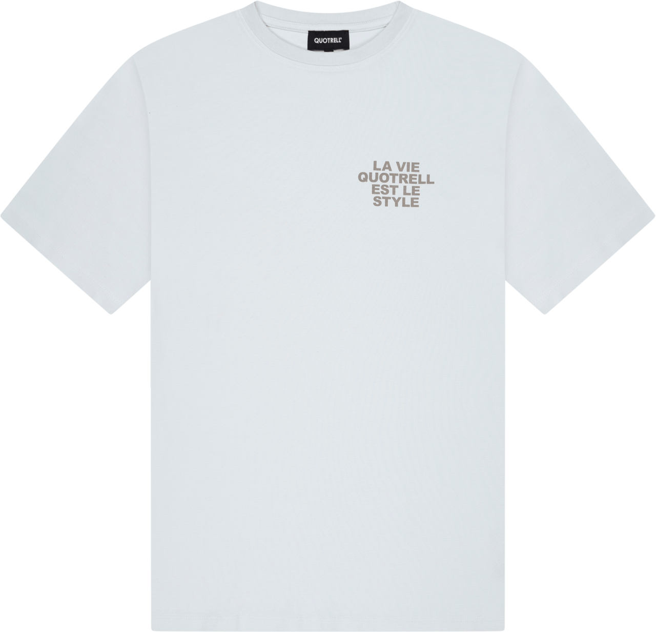 Quotrell La Vie T-shirt | Light Blue/grey Blauw