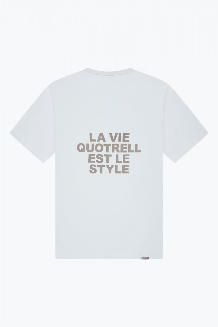 Quotrell La Vie T-shirt | Light Blue/grey Blauw